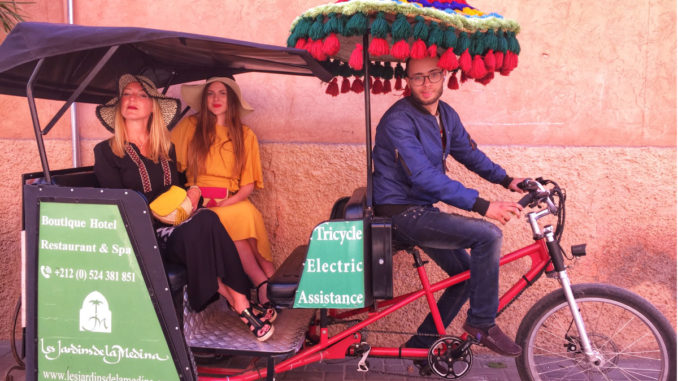 tricyle électrique velo balade medina marrakech